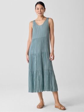 Eileen Fisher Silk Tiered Dress✨NWOT $378 XS/S